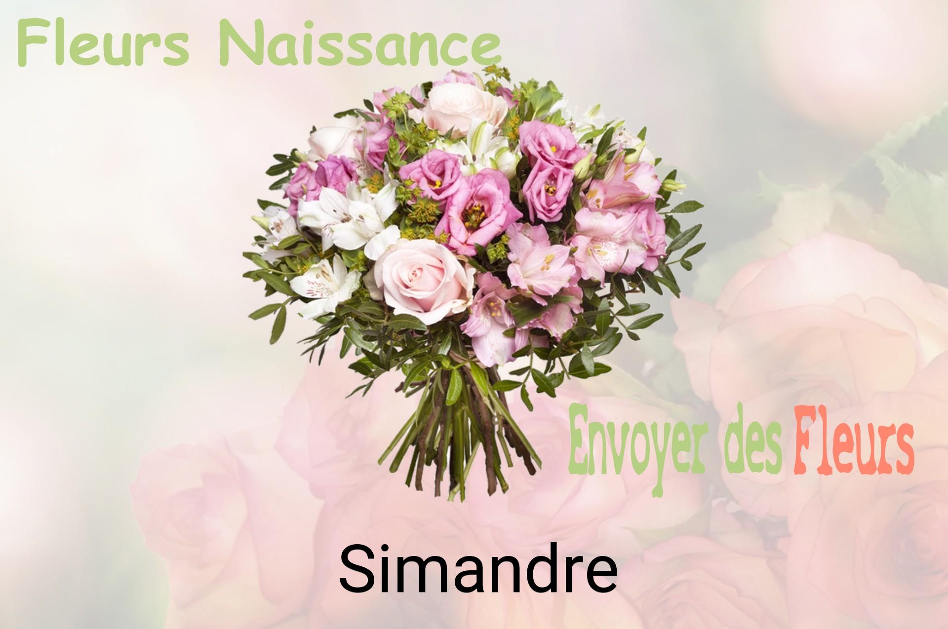 Bouquet de fleurs de naissance livré à Simandre